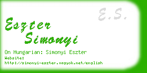 eszter simonyi business card